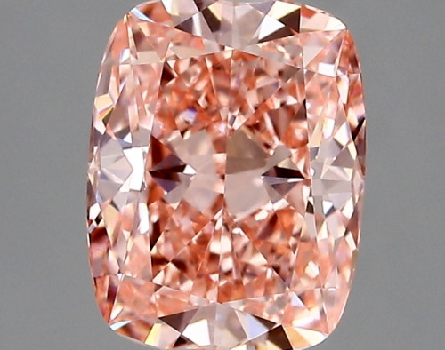 1.15 carat fancy vivid  pink VVS1 EX Cut IGI cushion diamond