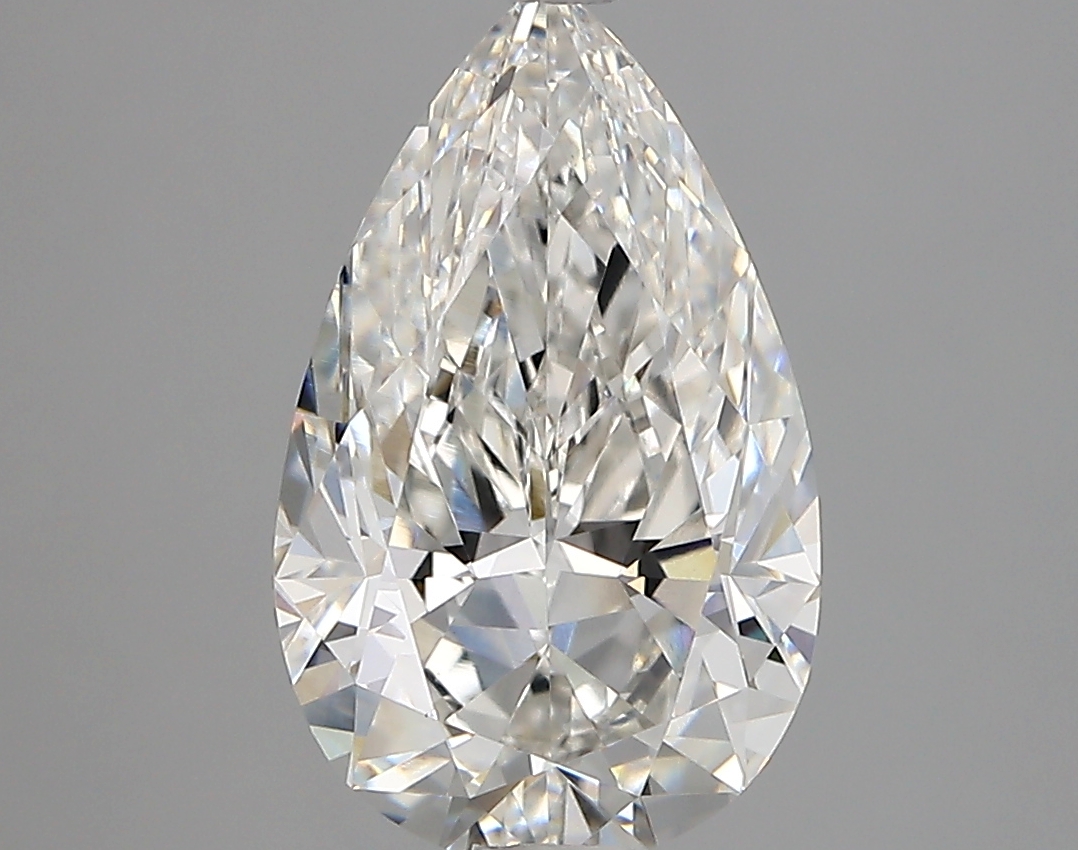 2.84 Carat F-VVS2 Ideal Pear Diamond