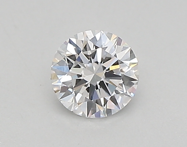 Actual 0.24 carat D Round lab-grown diamond