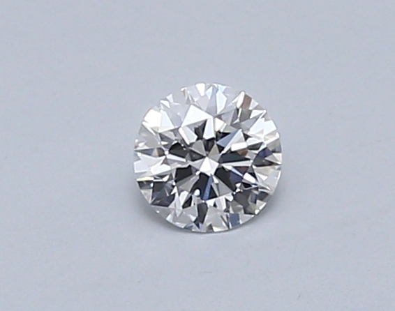 Actual 0.26 carat D Round lab-grown diamond