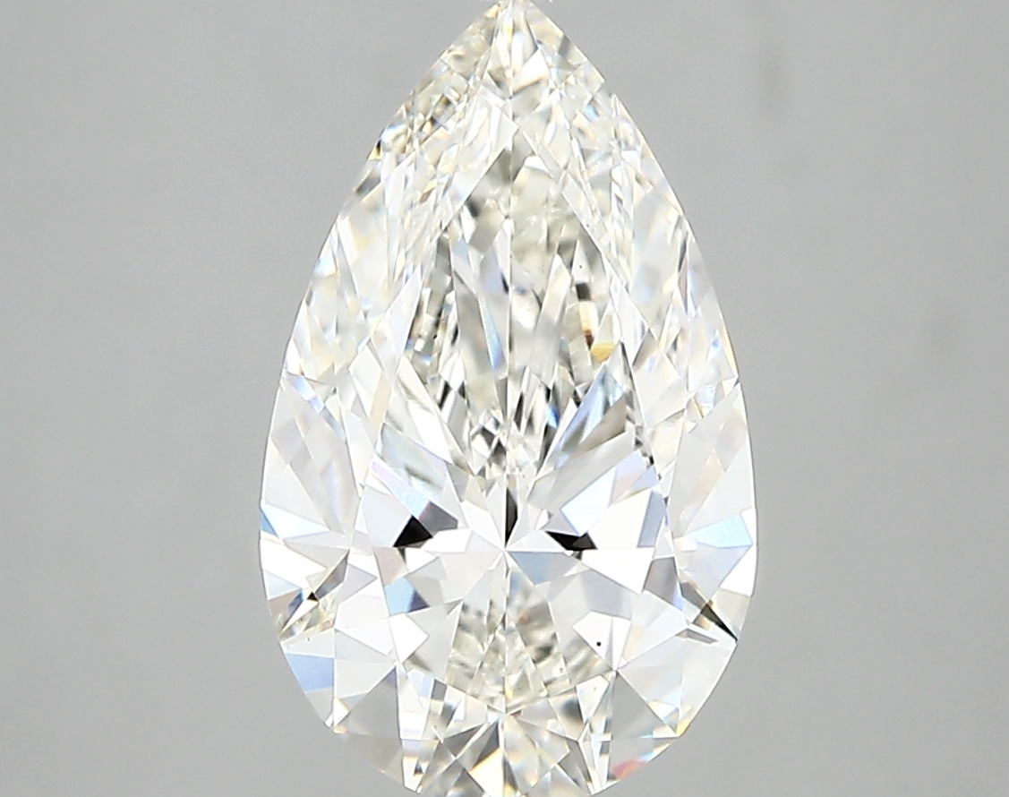 3.01 Carat H-VS1 Ideal Pear Diamond