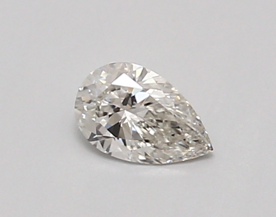 Actual 0.31 carat G Pear lab-grown diamond