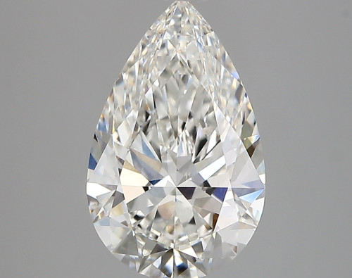 2.6 carat f VVS2 EX Cut IGI pear diamond
