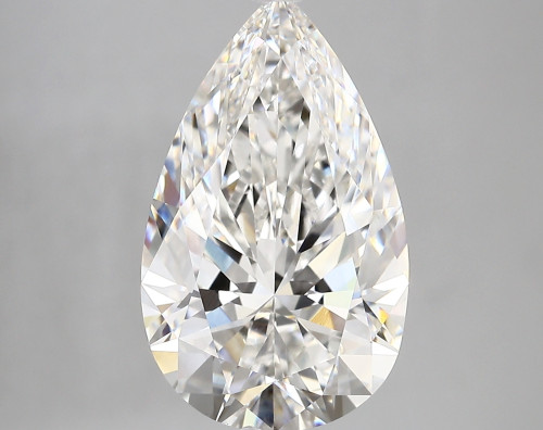 5.73 carat f VVS2 EX Cut IGI pear diamond