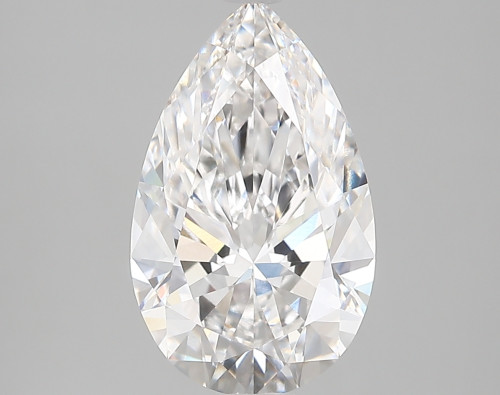 3.44 carat d VVS2 EX Cut IGI pear diamond