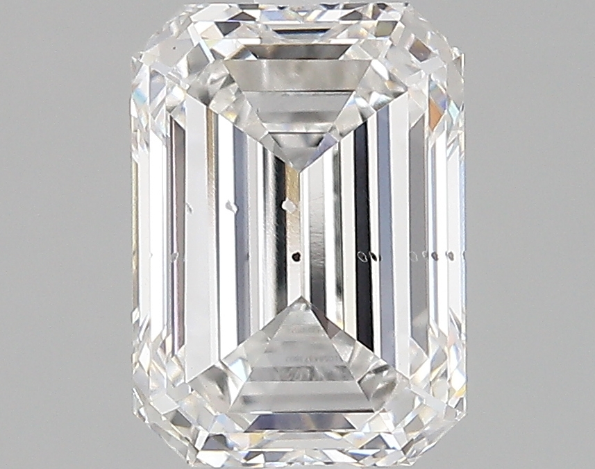 3.02 Carat F-SI1 Ideal Emerald Diamond
