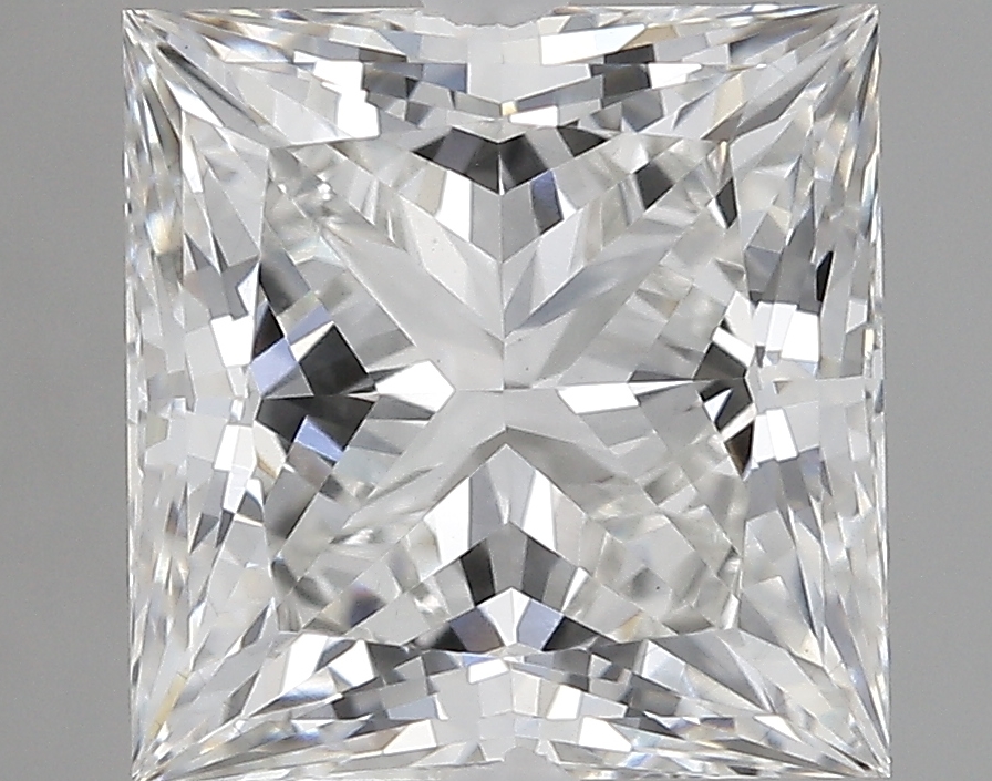 4.08 Carat princess Lab Grown Diamond Front View