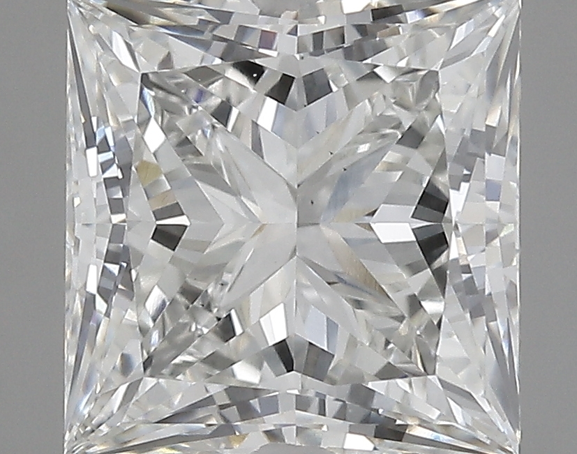3.87 Carat princess Lab Grown Diamond Front View
