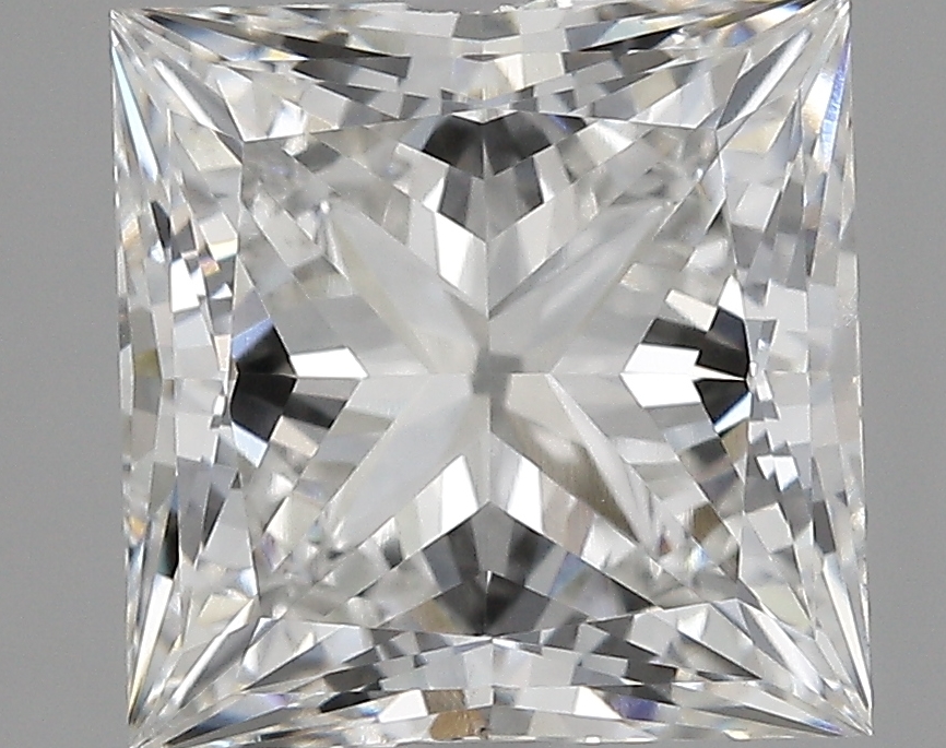 4.07 Carat princess Lab Grown Diamond Front View