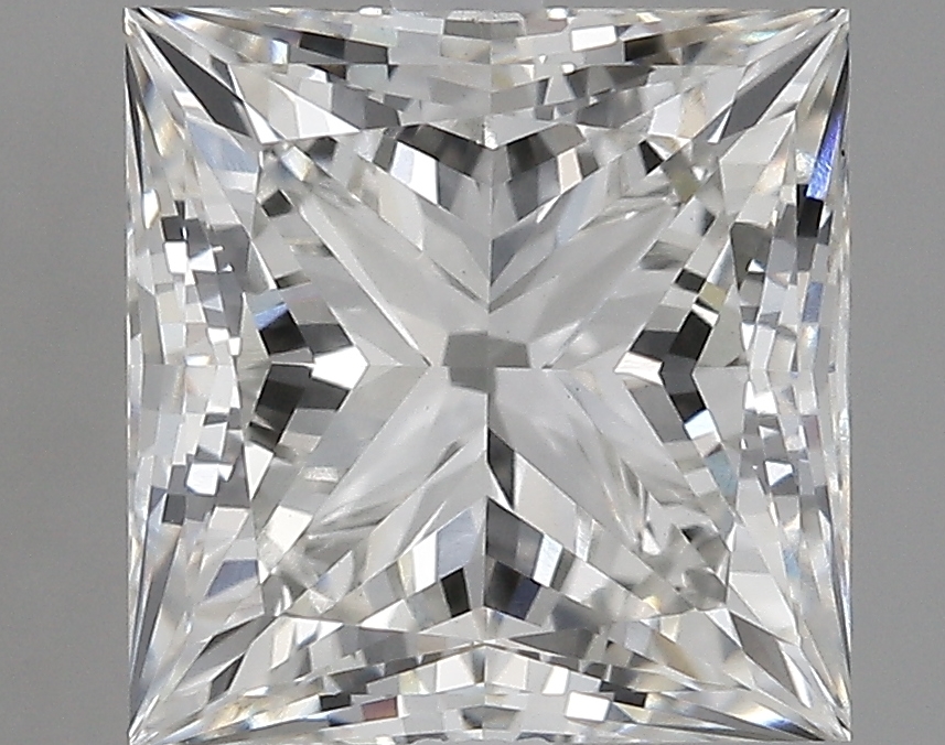 4.08 Carat H-VS1 Ideal Princess Diamond