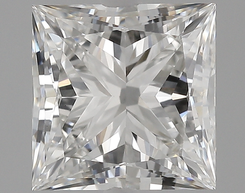 3.65 Carat princess Lab Grown Diamond Front View