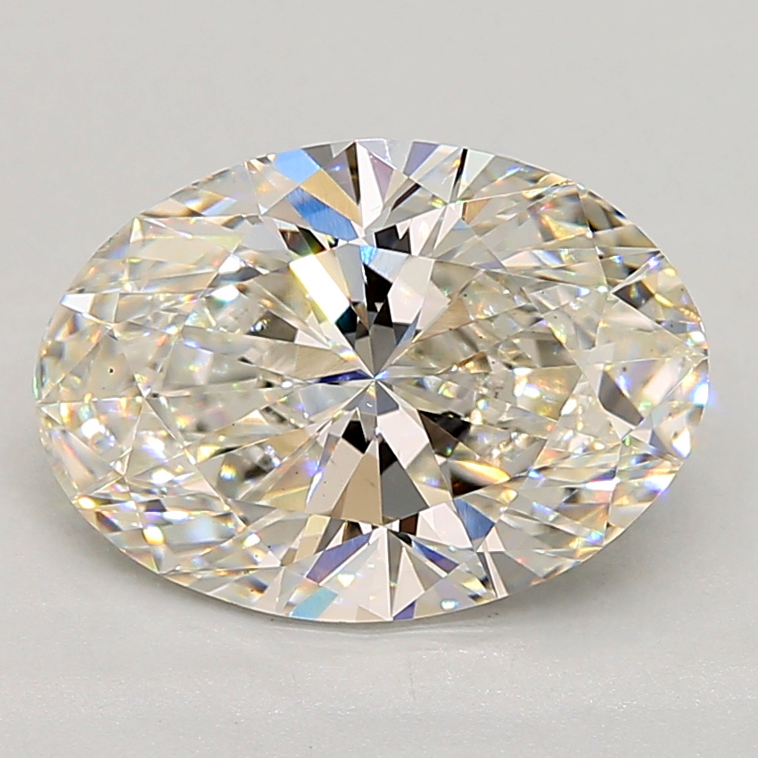 3.79 Carat oval Lab Grown Diamond Front View