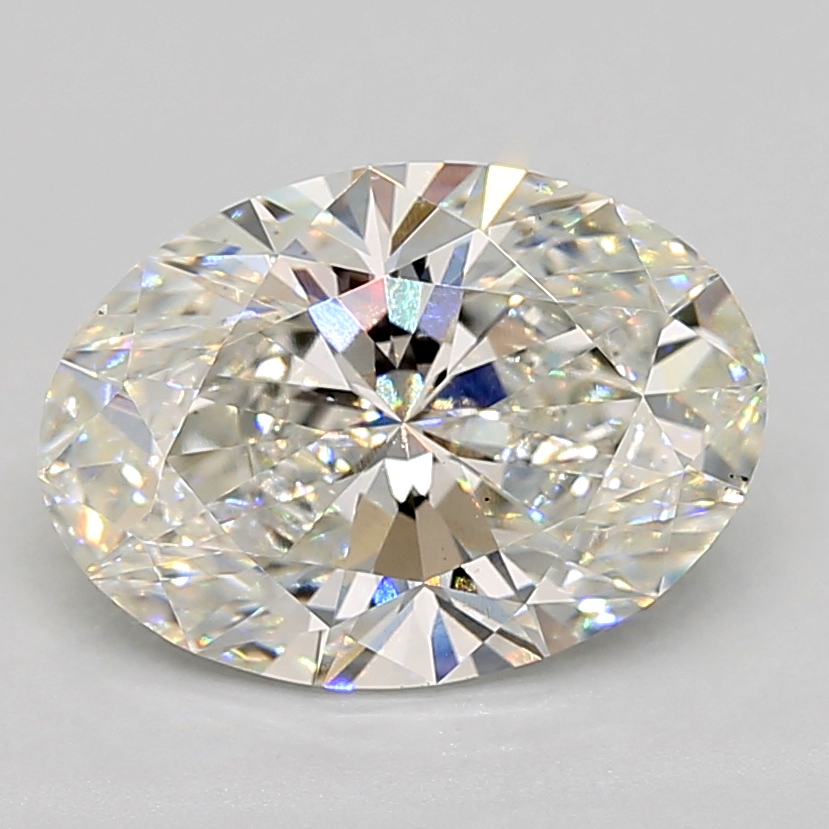 3.33 Carat oval Lab Grown Diamond Front View
