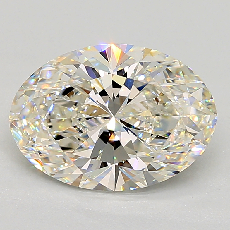 3.02 Carat oval Lab Grown Diamond Front View