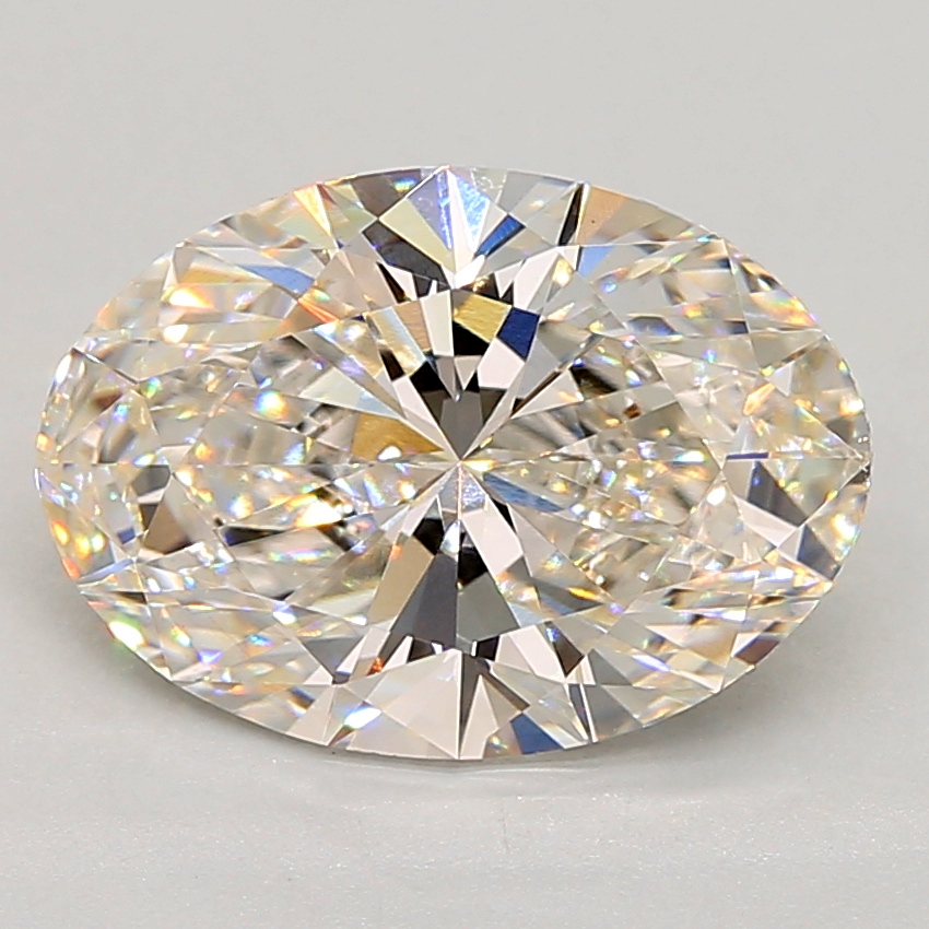 3.79 Carat oval Lab Grown Diamond Front View
