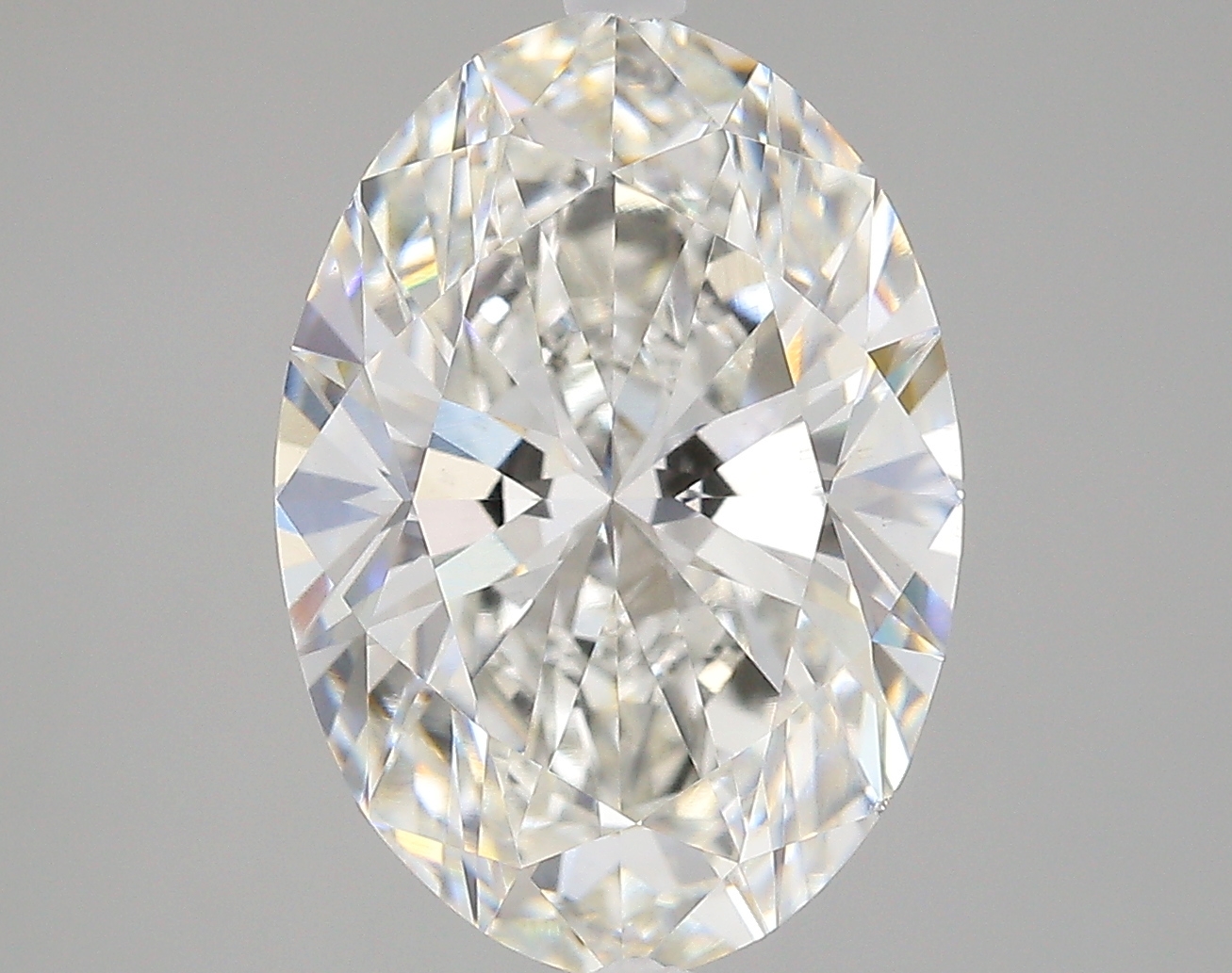 5.19 Carat oval Lab Grown Diamond Front View