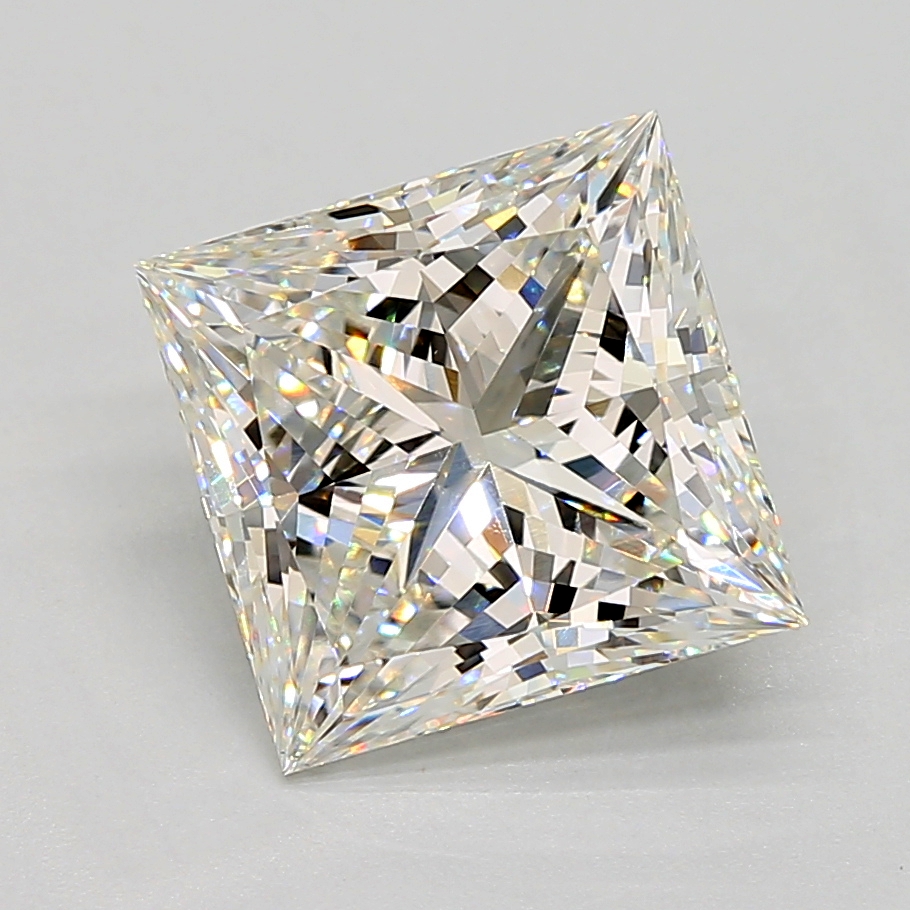 3.83 Carat princess Lab Grown Diamond Front View