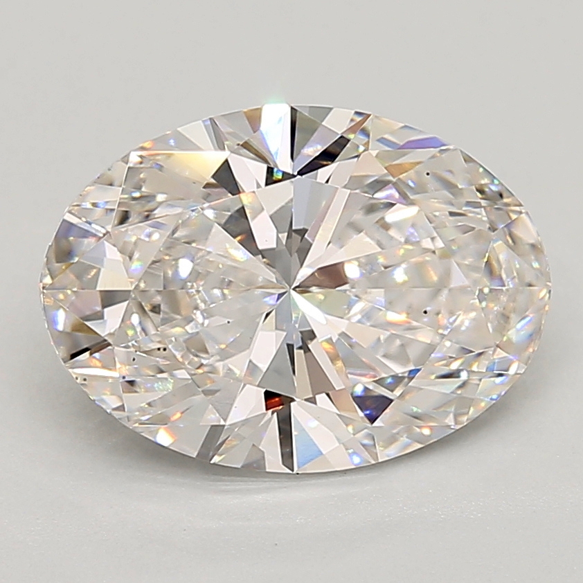 3.53 Carat oval Lab Grown Diamond Front View