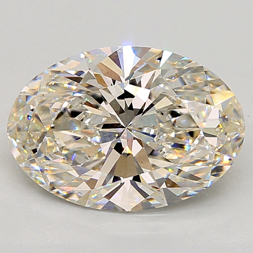 3.68 Carat oval Lab Grown Diamond Front View