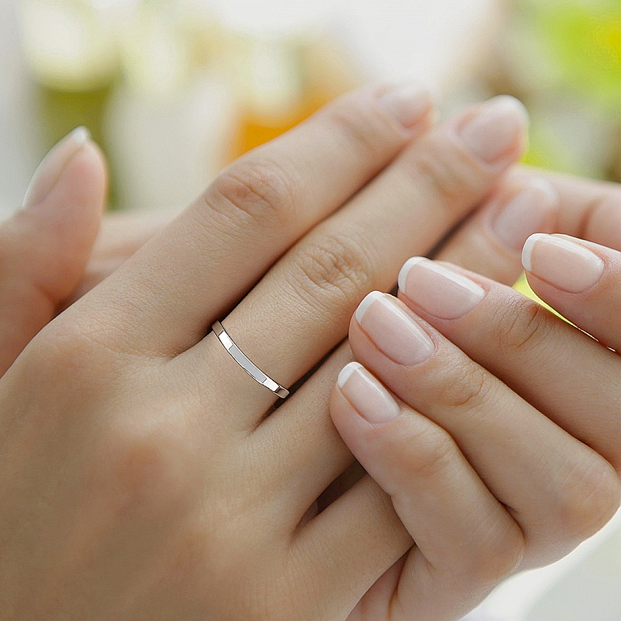 Josi Matching Ring Band white gold ring, small model view