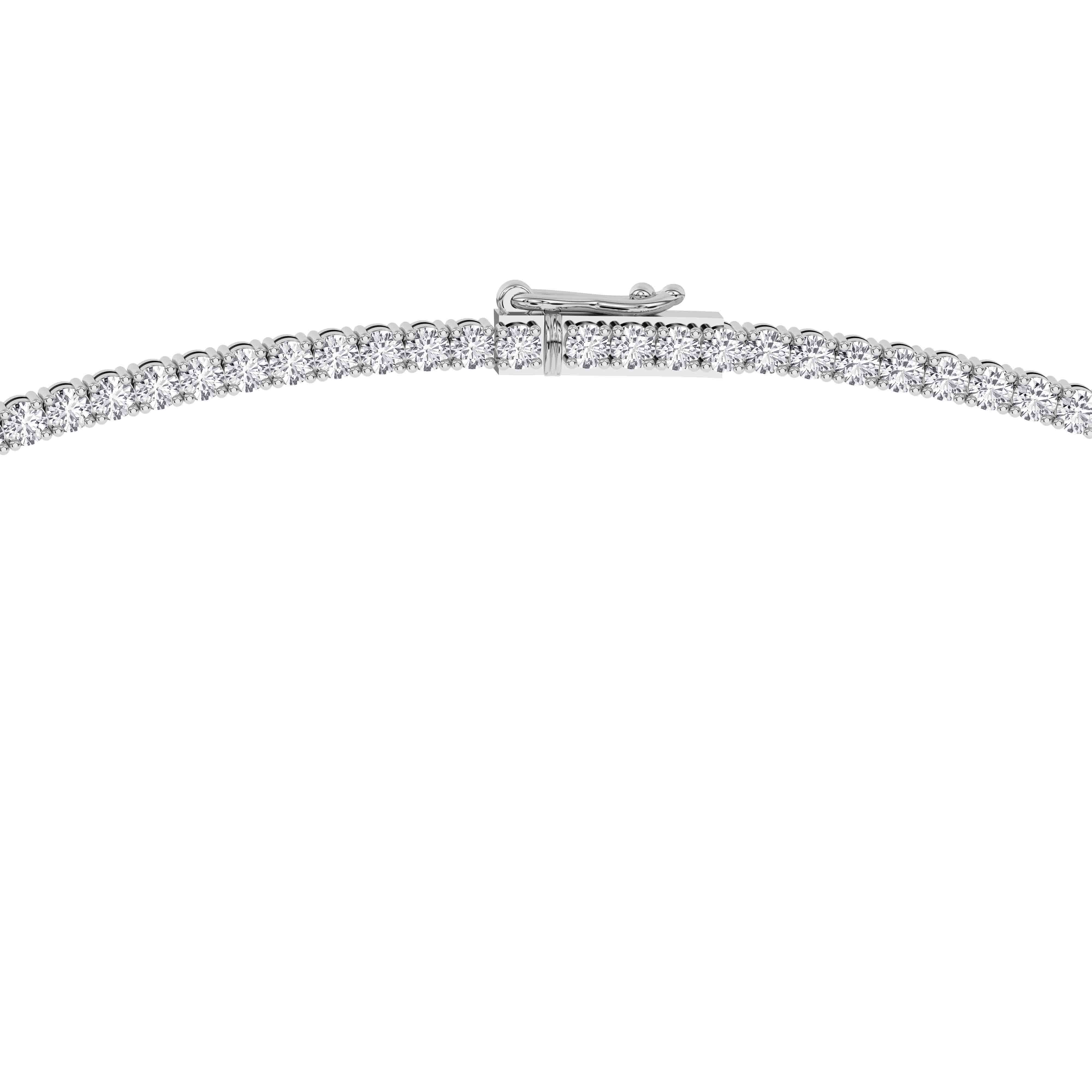 Celeste Graduated Lab Diamond Tennis Necklace left view