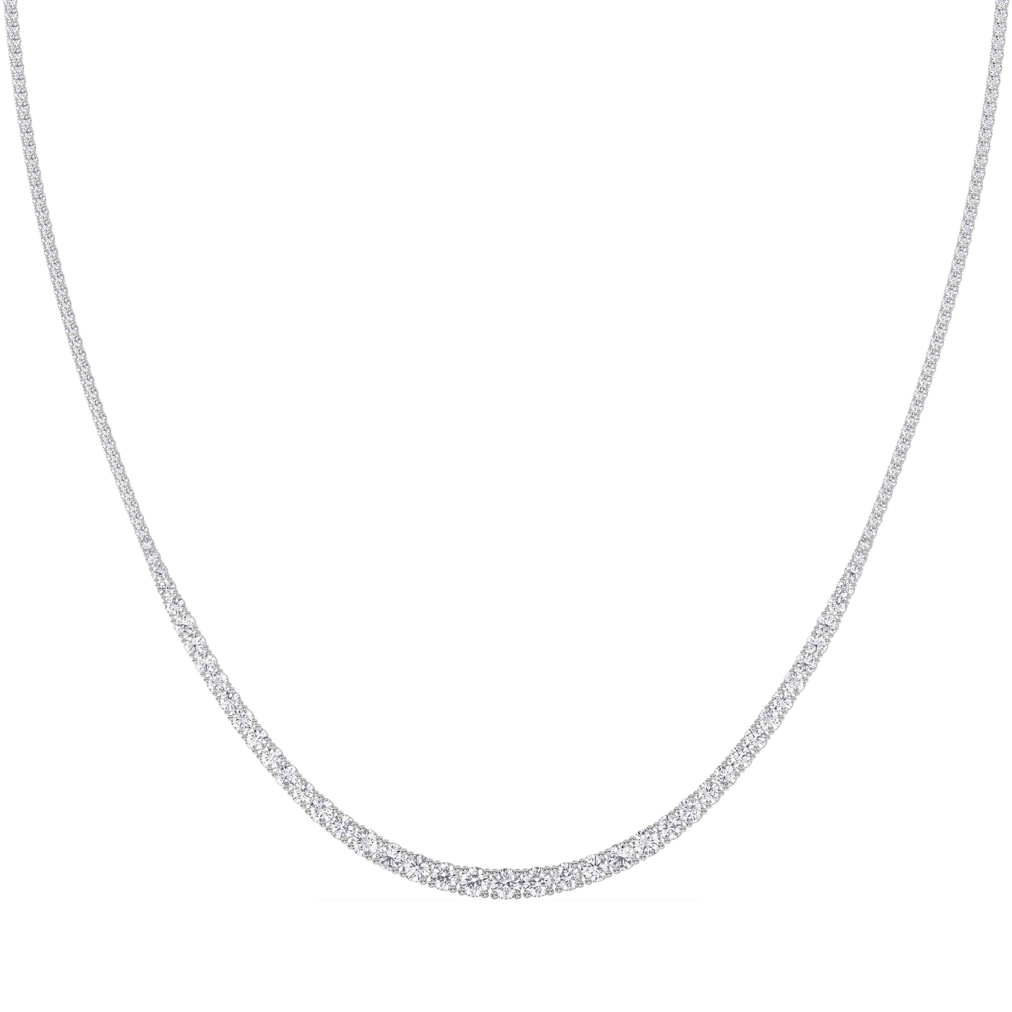Celeste Graduated Lab Diamond Tennis Necklace front view